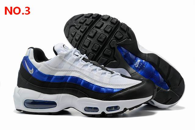 Nike Air Max 95 Men Shoes Black White Blue;